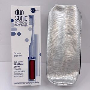 VIOLIFE DUO SONIC ADVANCED TOOTHBRUSH, METALLIC CRANBERRY,DUAL SPEED WITH TIMER